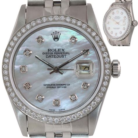 rolex datejust 36 diamond bezel|rolex datejust 36 with diamonds.